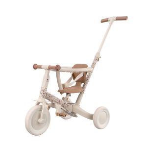 TRICICLO CON BARRA BLANCO FLORES LITTLE